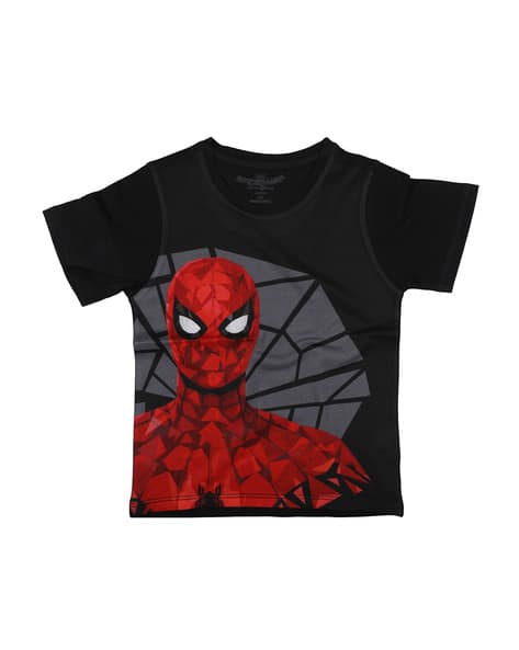 Buy Black Tshirts for Boys by MARVEL SPIDERMAN Online