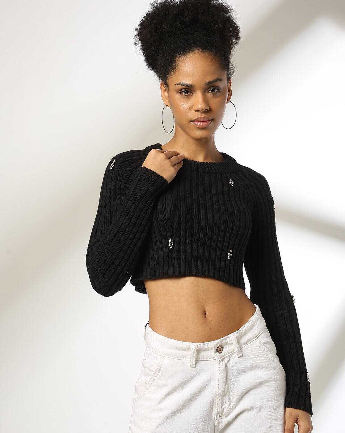 Buy Jet Black Sweaters & Cardigans for Women by MISS PLAYERS