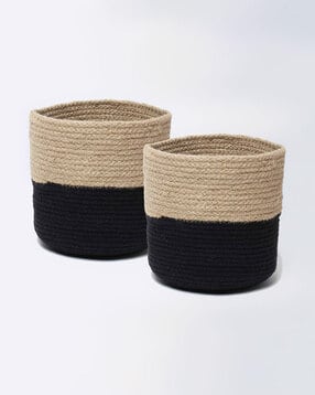 habere india Pack of 2 Handmade Jute Baskets-picture-14