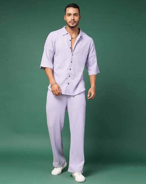 Buy Light Purple Co-ord Sets for Men by RIGO Online | Ajio.com