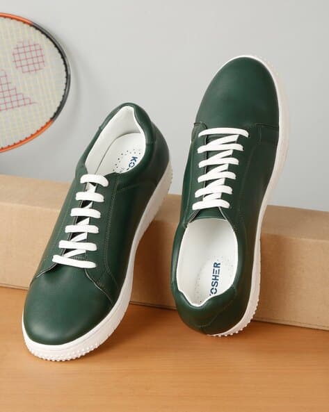 KOSHER Men Round-Toe Lace-Up Sneakers