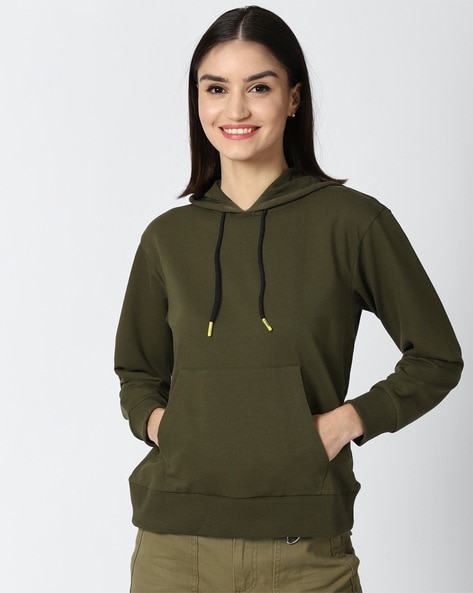 Olive sweatshirt womens sale