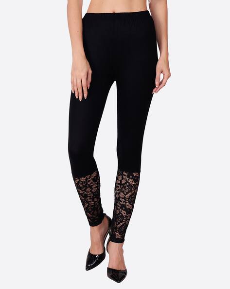 Buy LGC Basic Full-Length Leggings wi Online | Ajio.com