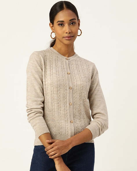 Buy Cream Sweaters Cardigans for Women by Armisto Online Ajio