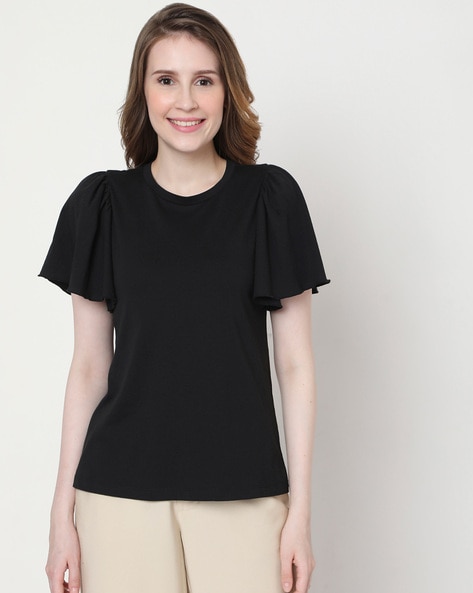 Vero Moda Solid  Round-Neck T-shirt