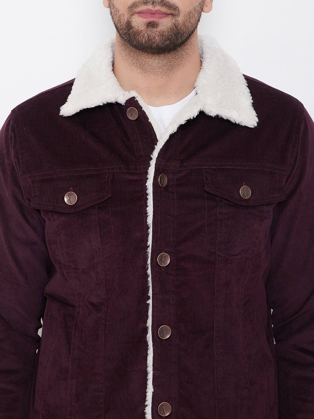 Buy Maroon Jackets Coats for Men by FUGAZEE Online