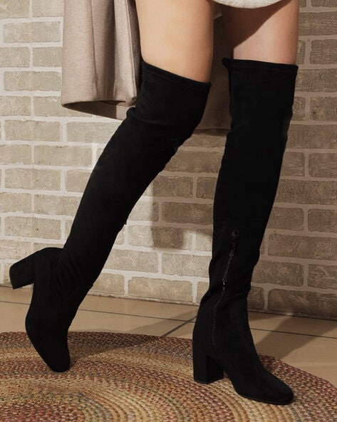 Black boots womens knee high online