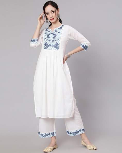 Aks Floral Straight Kurta Set