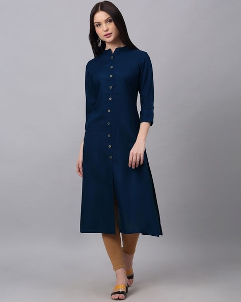 Ladies collar kurta hotsell