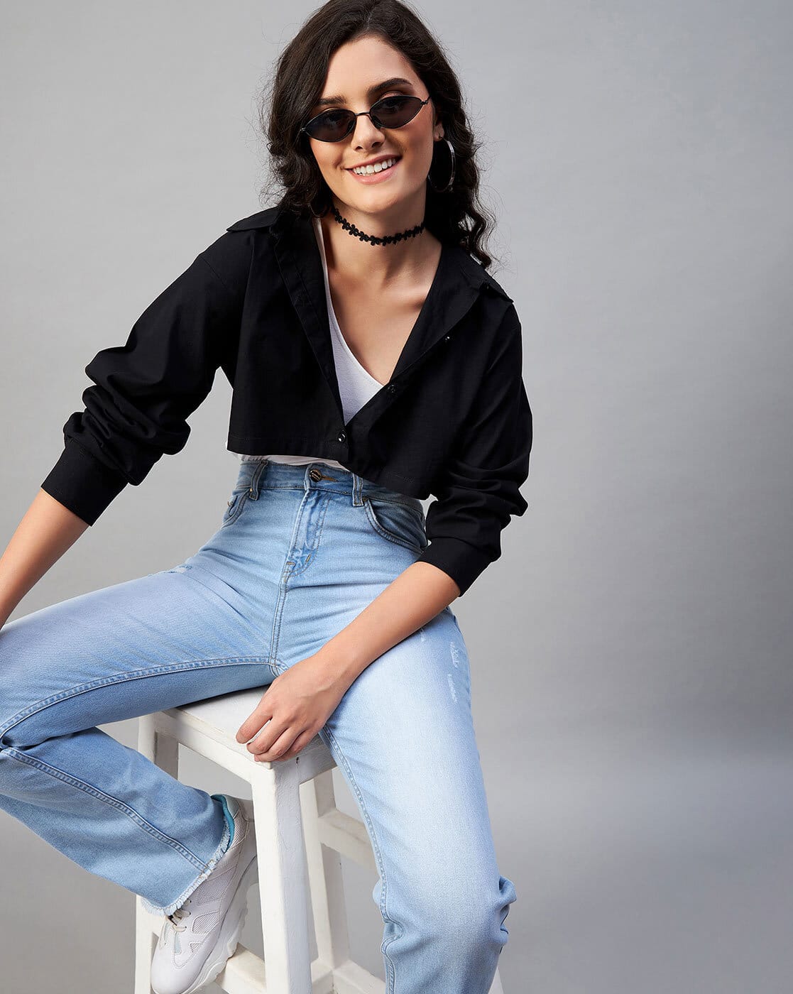 Buy Black Shirts for Women by CHIMPAAANZEE Online | Ajio.com