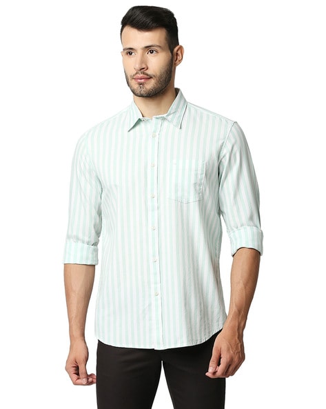 Basics Striped Slim Fit Shirt