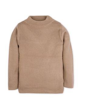 Knitted Round-Neck Pullover-image-21