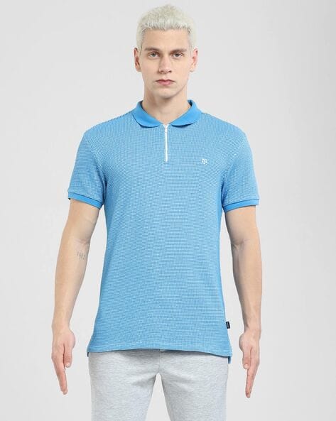 Jack & Jones Textured Slim Fit Polo T-Shirt