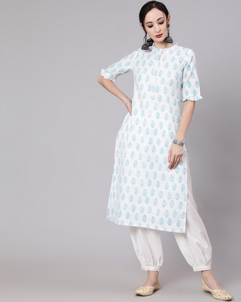 Aks Block Print Straight Kurta