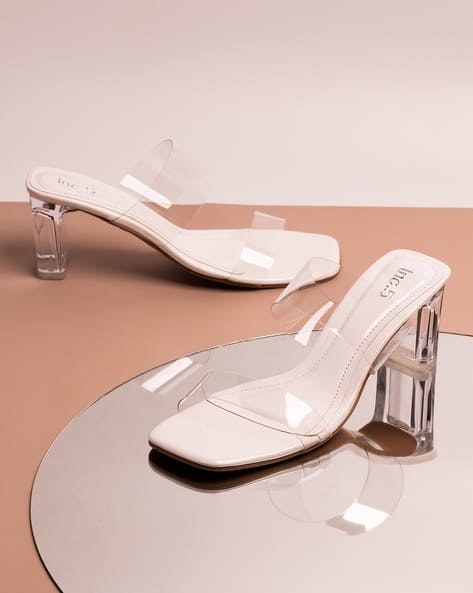 Buy White Heeled Sandals for Women by Online