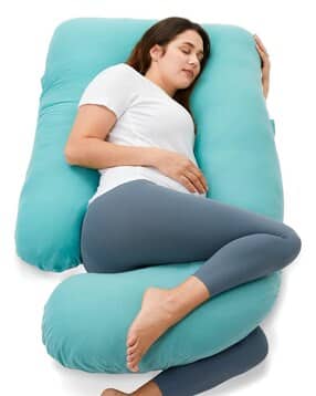 J-Shape Velour Maternity Pillow-image-1
