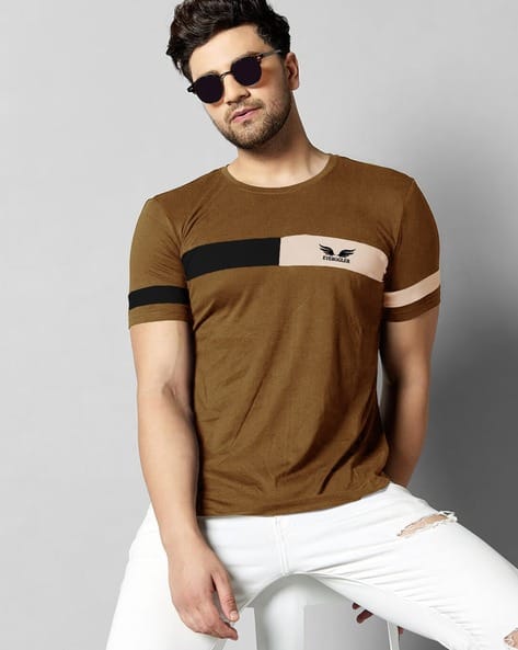 Buy MUSTARD BLACK ARCTIC WOLF Tshirts for Men by EYEBOGLER Online