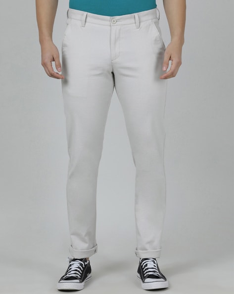 Crocodile Slim Fit Flat-Front Chinos