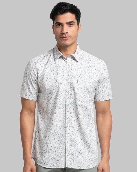 Parx Micro Print Slim Fit Shirt