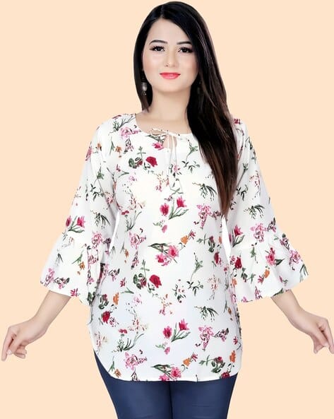 ZELZIS Floral Round-Neck Tunic