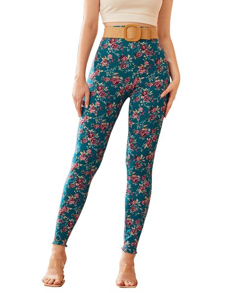 Floral printed jeggings best sale