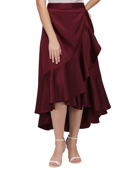 Buy Maroon Skirts for Women by SMARTY PANTS Online Ajio