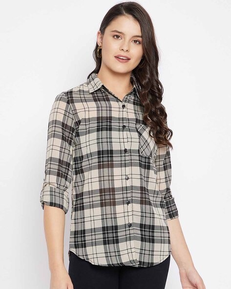 Ruhaans Checked Shirt with Patch Pocket