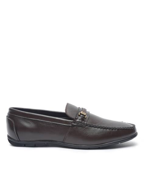 TEAKWOOD LEATHERS Leather Round-Toe Loafers
