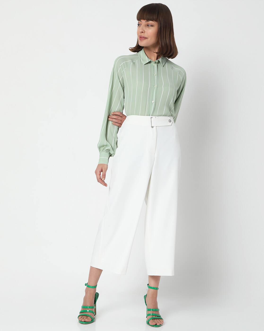 High-Rise Wide-Leg Culottes