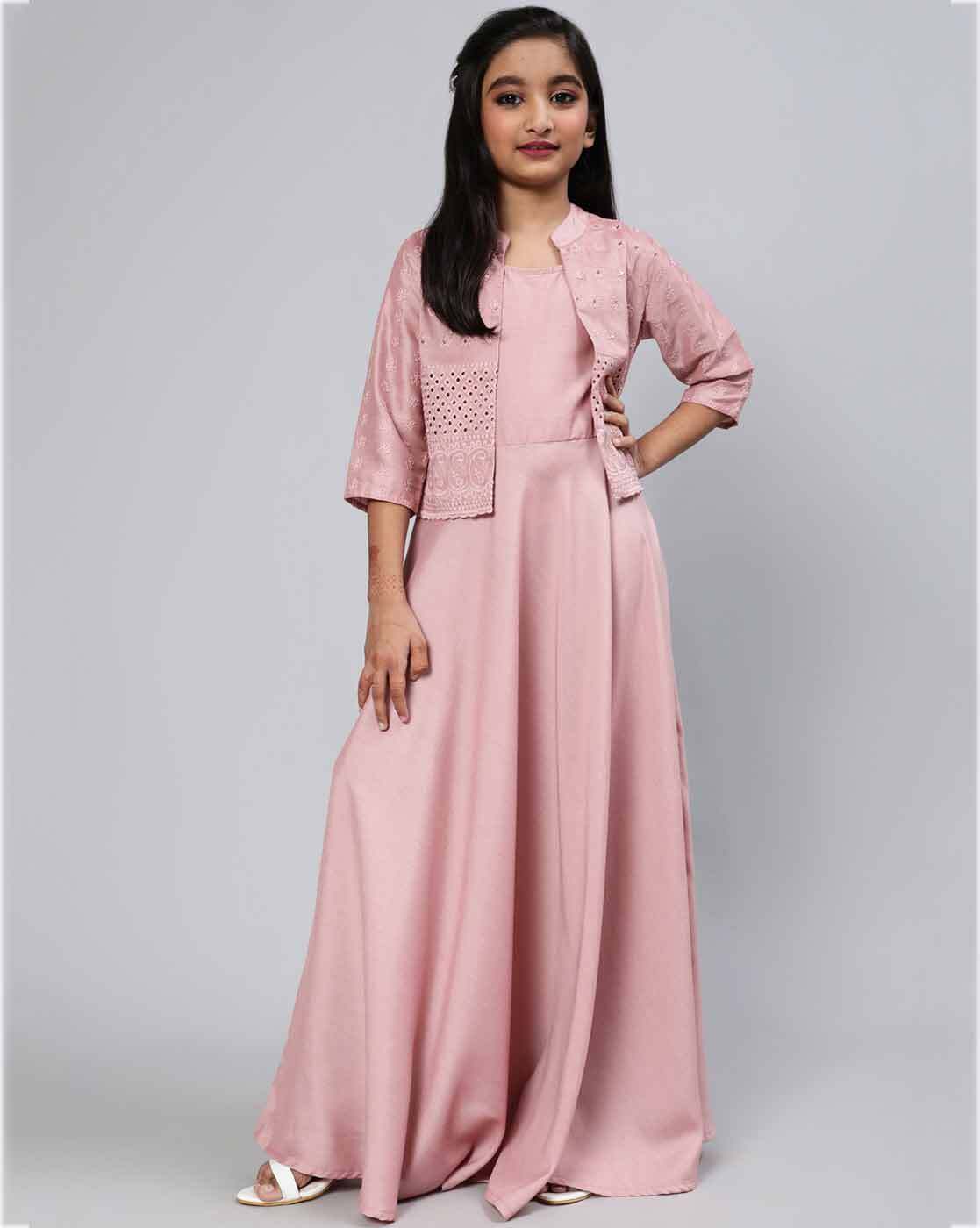 Buy Aks Kids Embroidered Fit & Flare Dress Online | Ajio.com