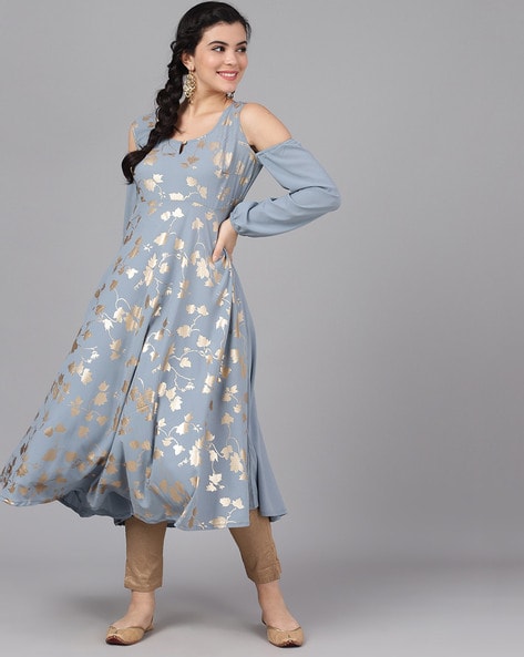 Cold shoulder anarkalis online best sale