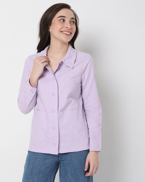 Buy Pastel Lilac Shirts for Women by Vero Moda Online | Ajio.com