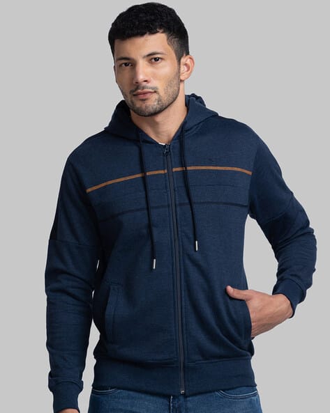 Slim Fit Hoodie with Zip-Front