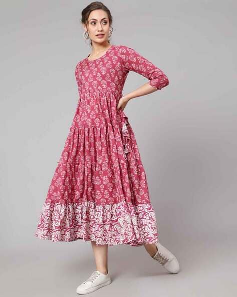 Buy Wine Kurtas for Women by GLAM ROOTS Online Ajio