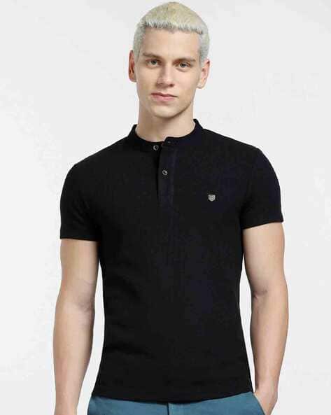 Jack & Jones Henley T-Shirt with Button Closure