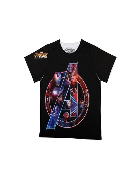 Marvel Avengers Avengers Print Crew-Neck T-shirt