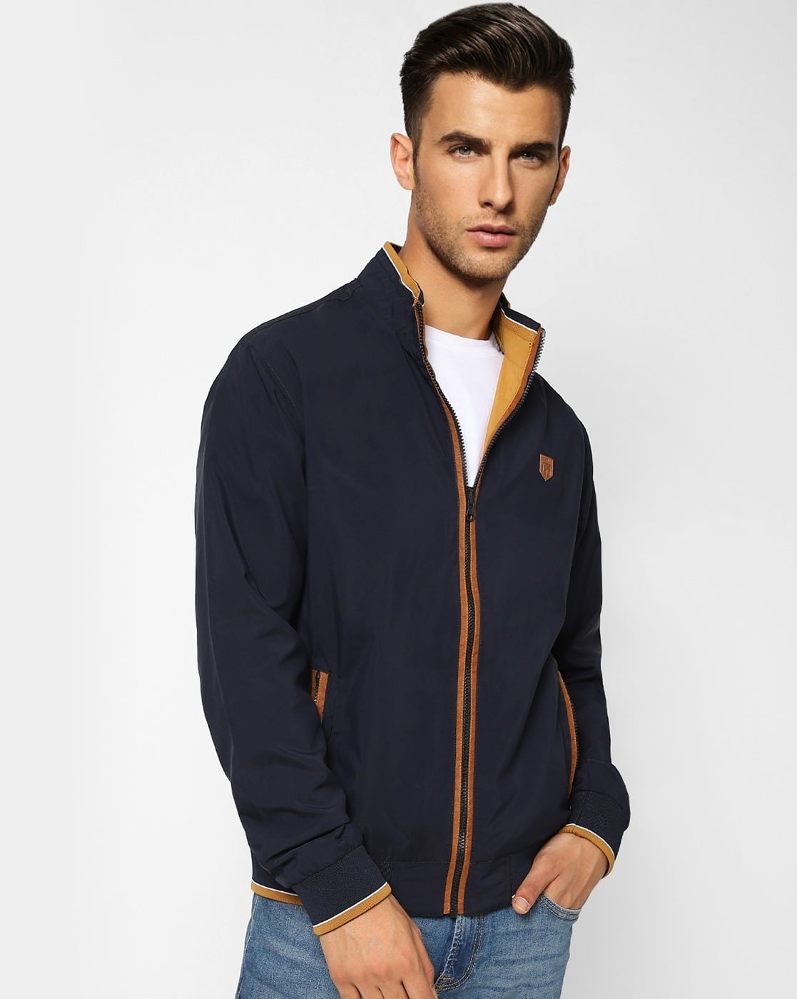Buy Jack & Jones Zip-Front Bomber Jacket Online | Ajio.com