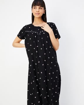 max Women Floral Print Round-Neck Nightie-picture-43