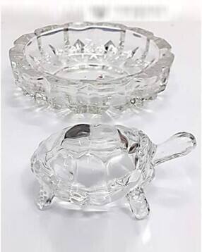 Feng Shui & Vastu Crystal Turtle Tortoise with Plate