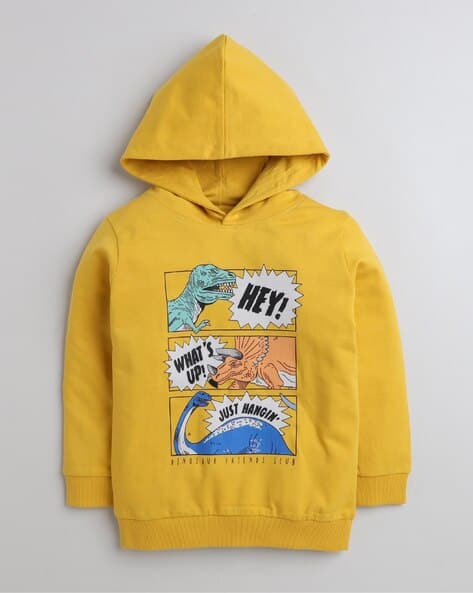 Buy Yellow Sweatshirts Hoodie for Boys by BUMZEE Online