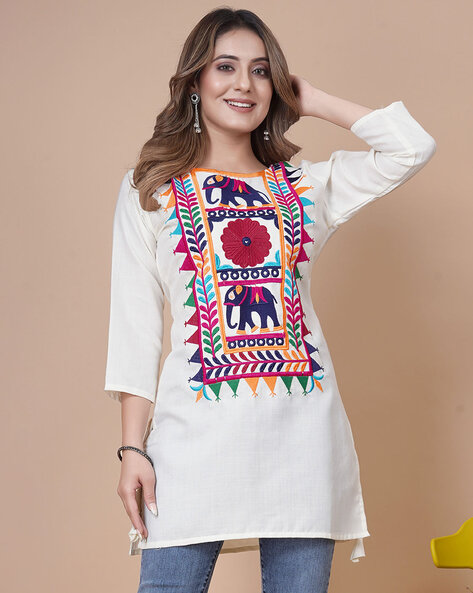 Embroidered Slim Fit Tunics