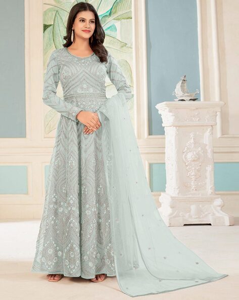 Buy Turquoise Dresses Gowns for Women by Peachmode Online Ajio