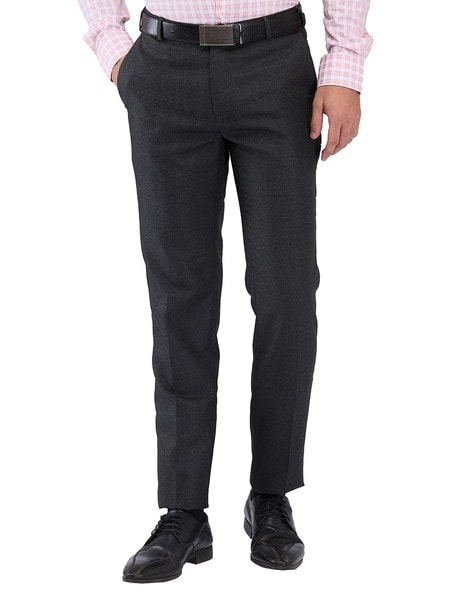 Raymond Men Checked Slim Fit Trousers