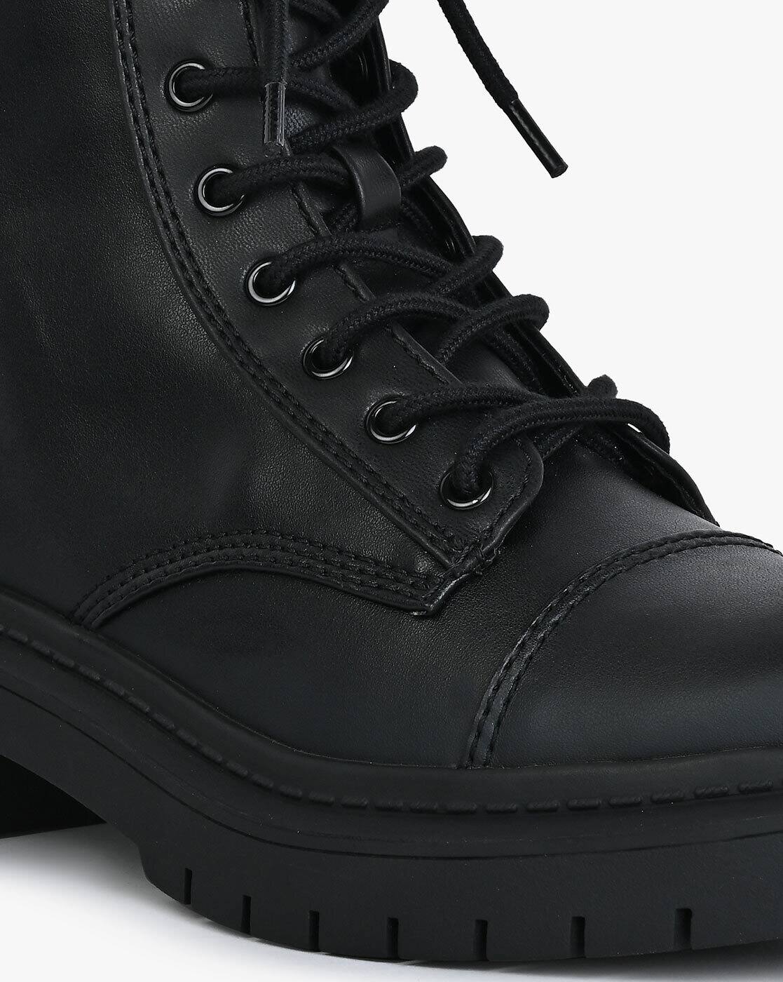 Women Lace-Up Ankle-Length Boots