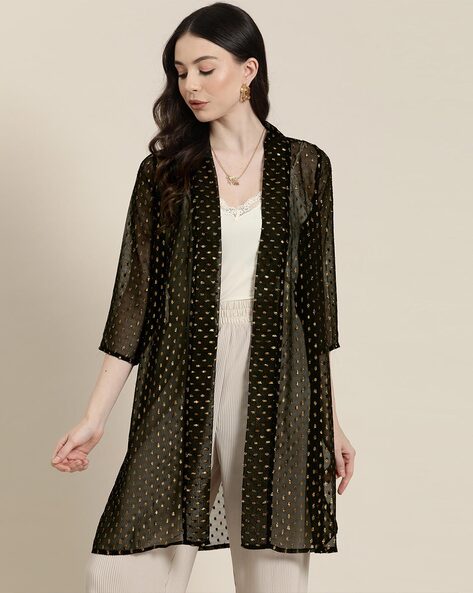 Qurvii Embellished Shrug with Bracelet Sleeves