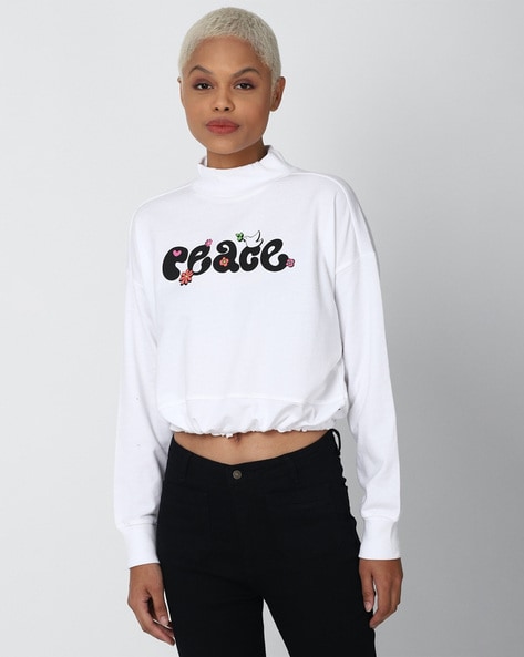 Forever 21 white sweatshirt best sale