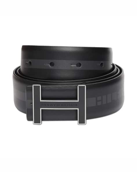 TOMMY HILFIGER Leather Reversible Belt with Logo Accent