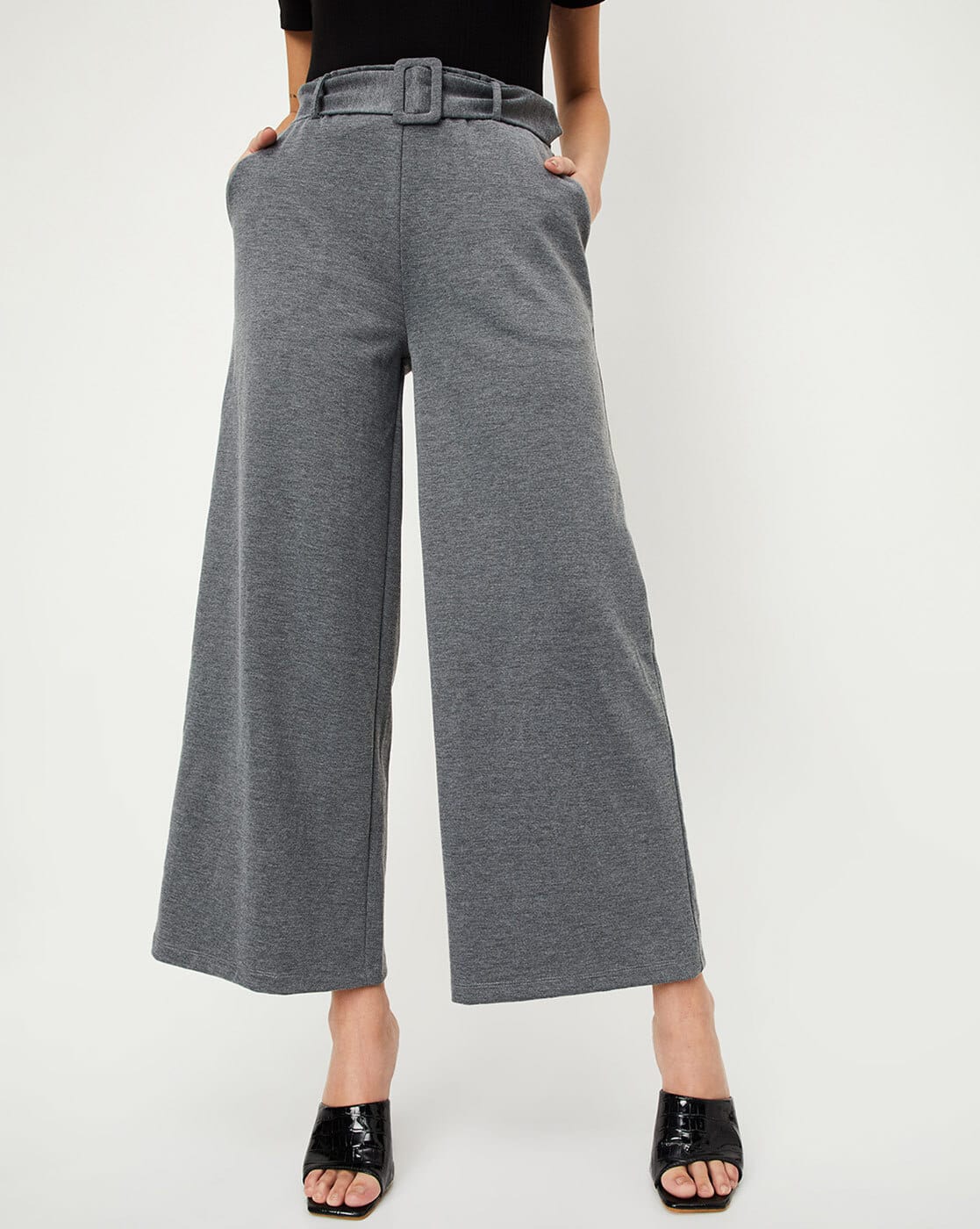 Buy Grey Trousers & Pants for Women by MAX Online | Ajio.com