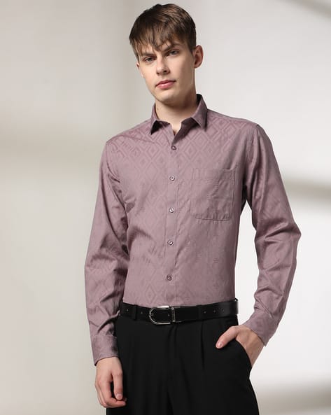 JOHN PLAYERS Men Geometric Print Slim Fit Shirt