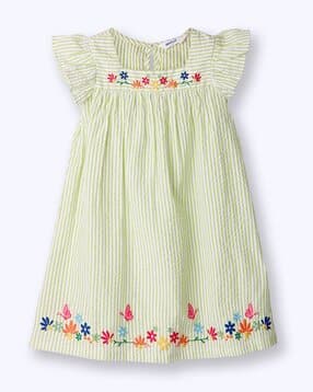 Girls Floral Print A-Line Dress-image-45